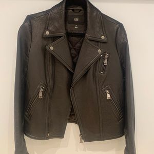 Line leather biker jacket size M
